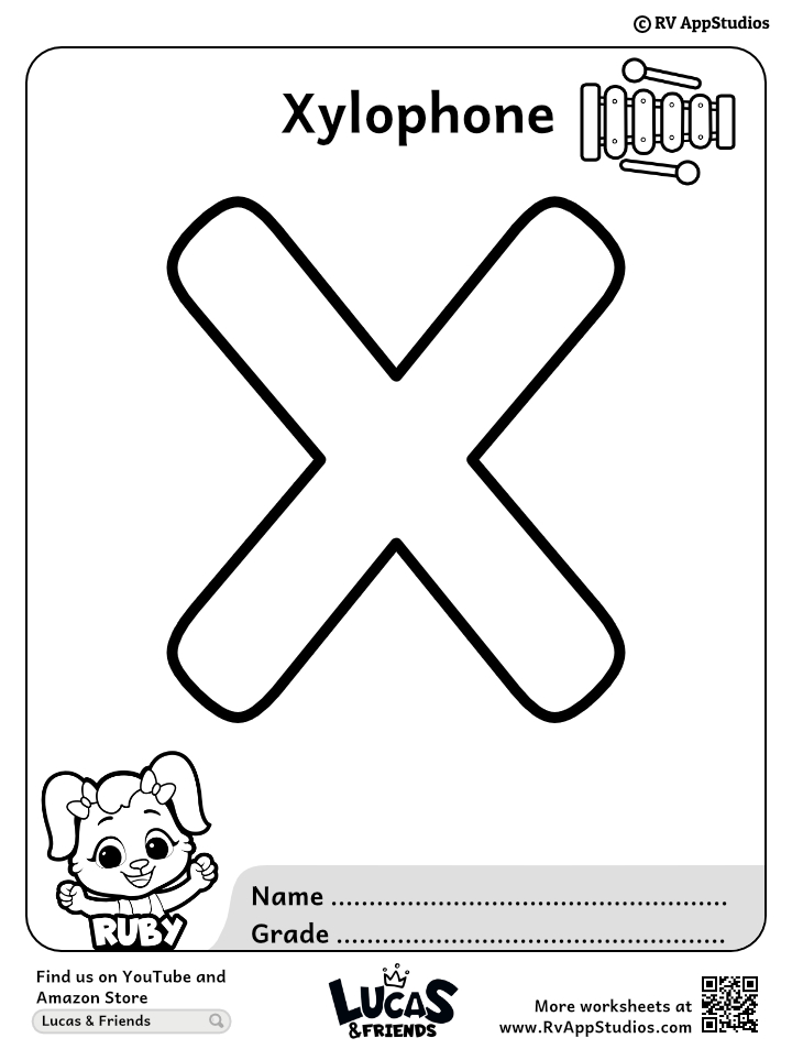 31 Preschool Letter X Coloring Pages Printable 4