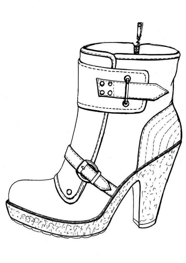 31 Stylish Boots Coloring Pages Printable 1