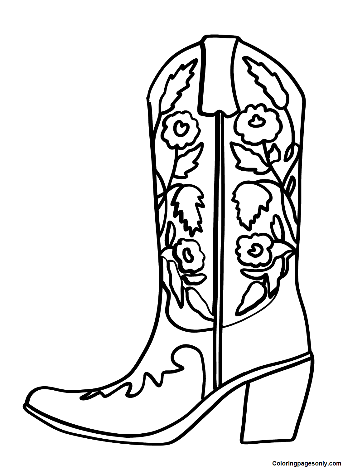 31 Stylish Boots Coloring Pages Printable 24