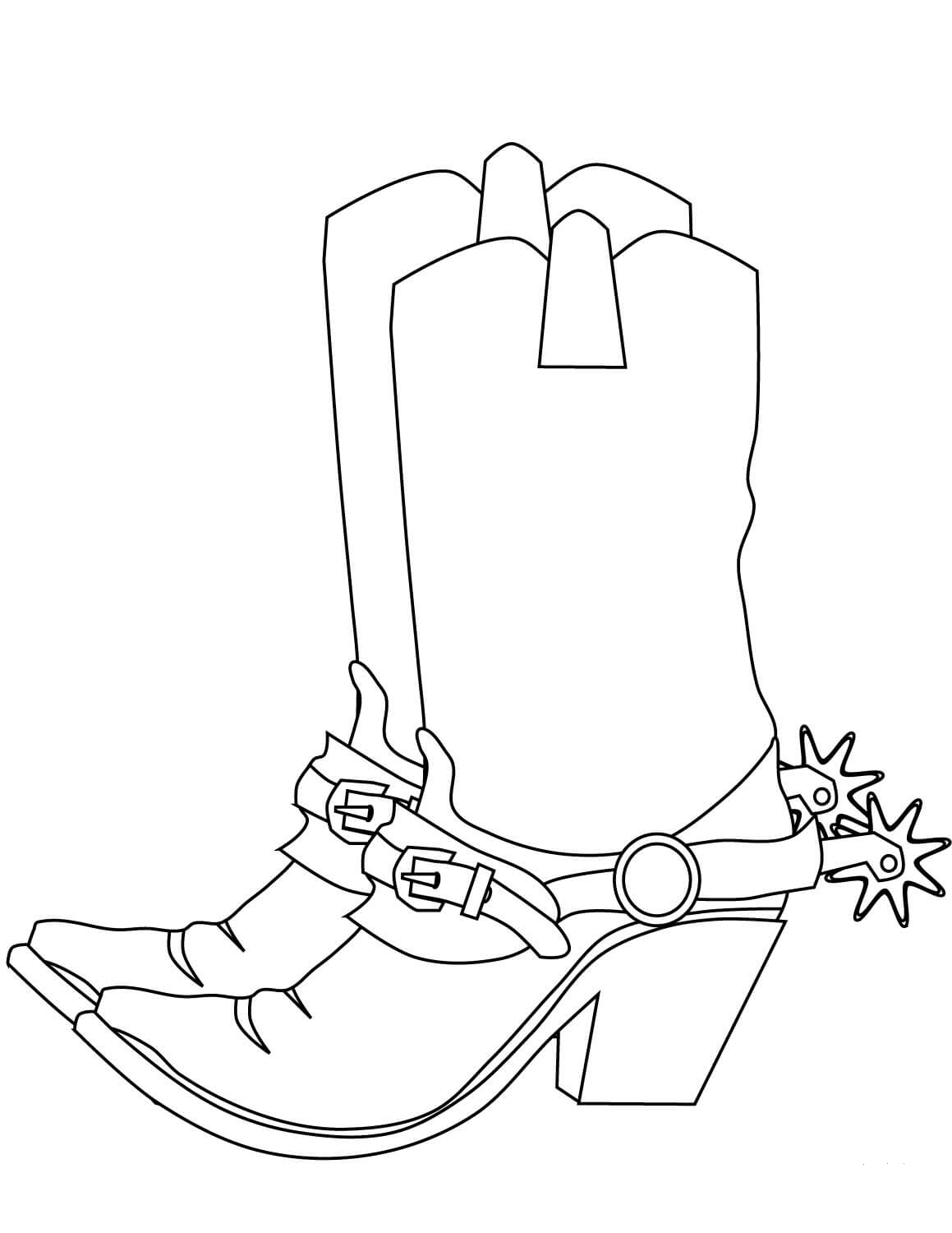 31 Stylish Boots Coloring Pages Printable 3