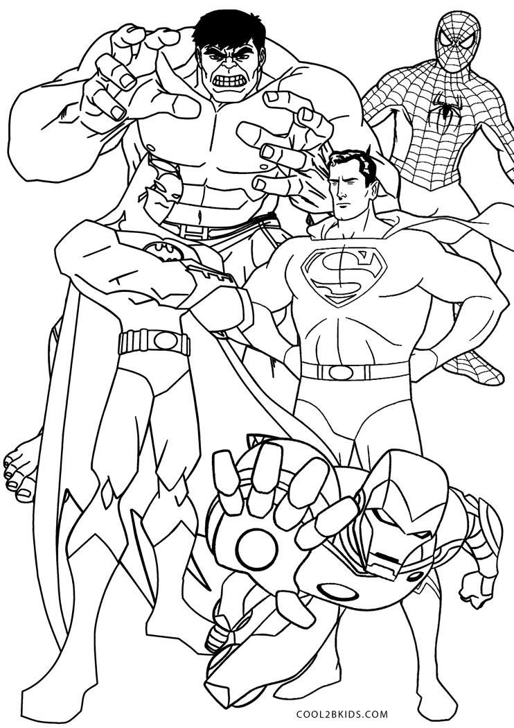 31 Superhero Coloring Pages Printable 1