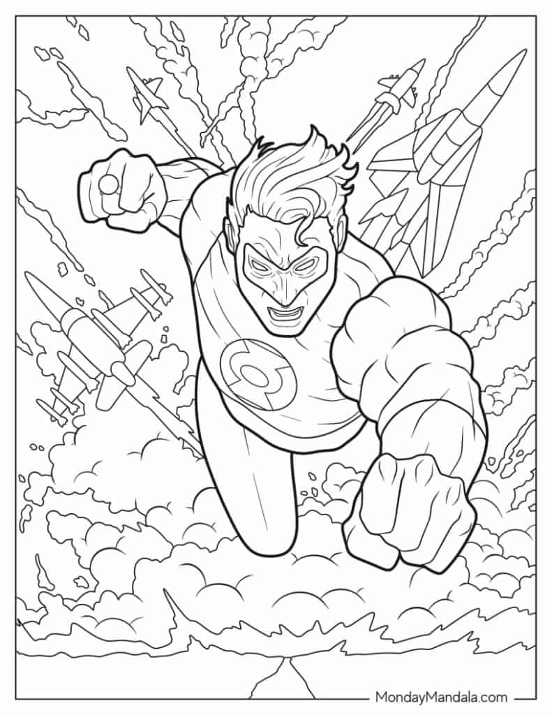 31 Superhero Coloring Pages Printable 28