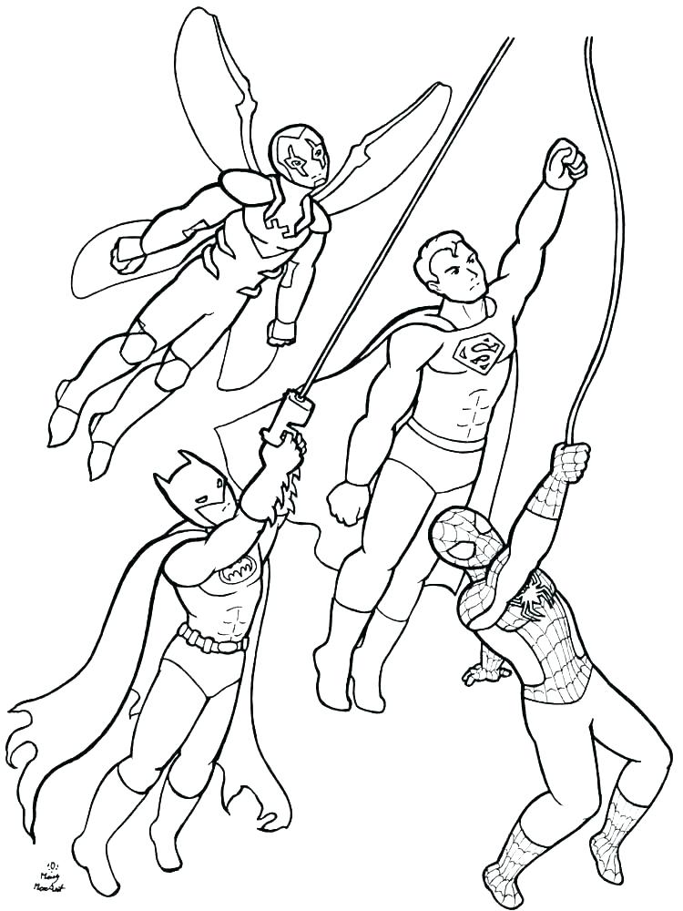 31 Superhero Coloring Pages Printable 31