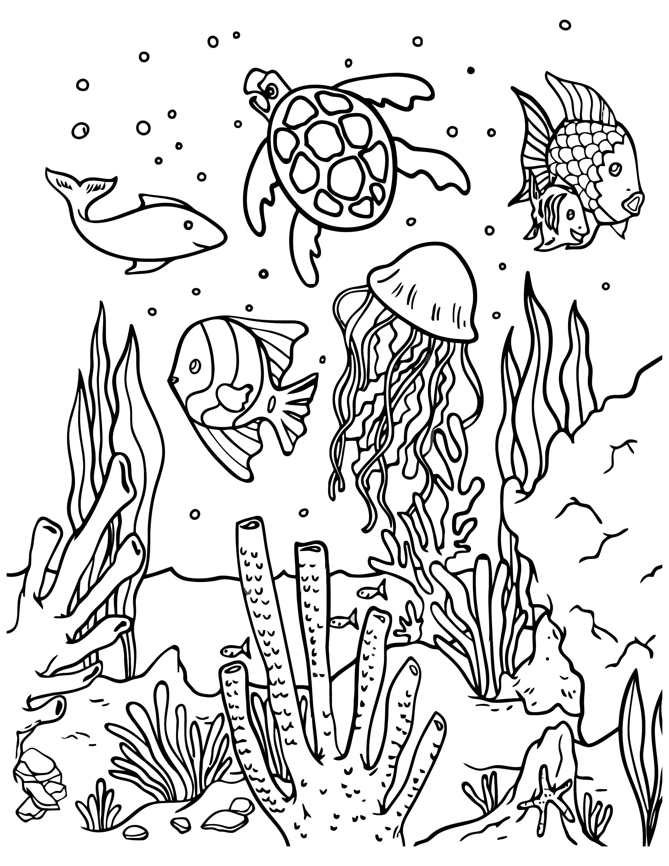 32 Animal Scene Coloring Pages Printable 16