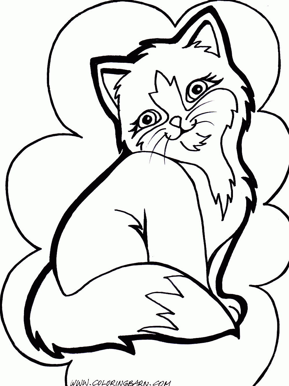 32 Cute Cat Face Coloring Page Printable 1