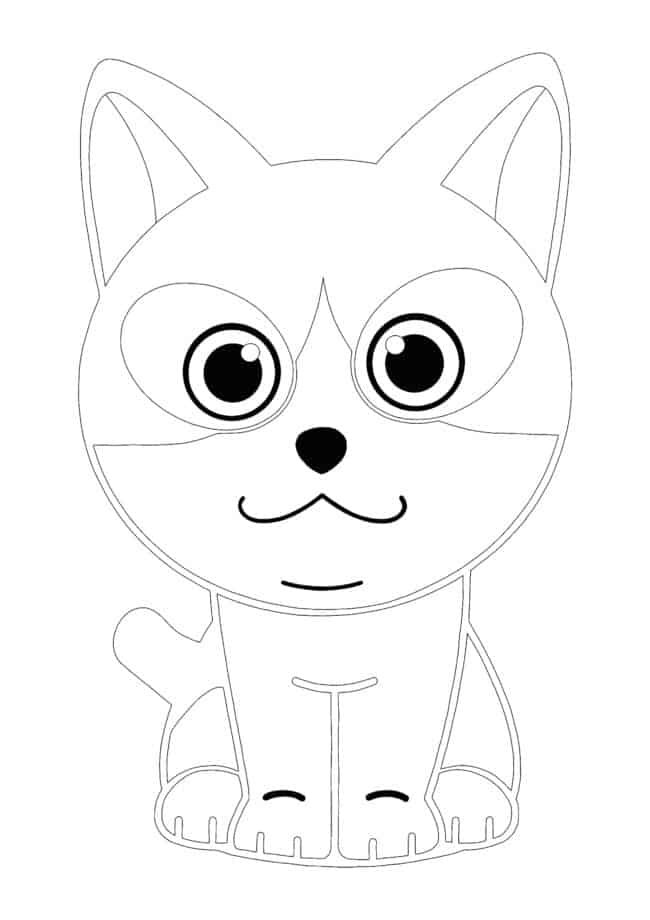 32 Cute Cat Face Coloring Page Printable 13