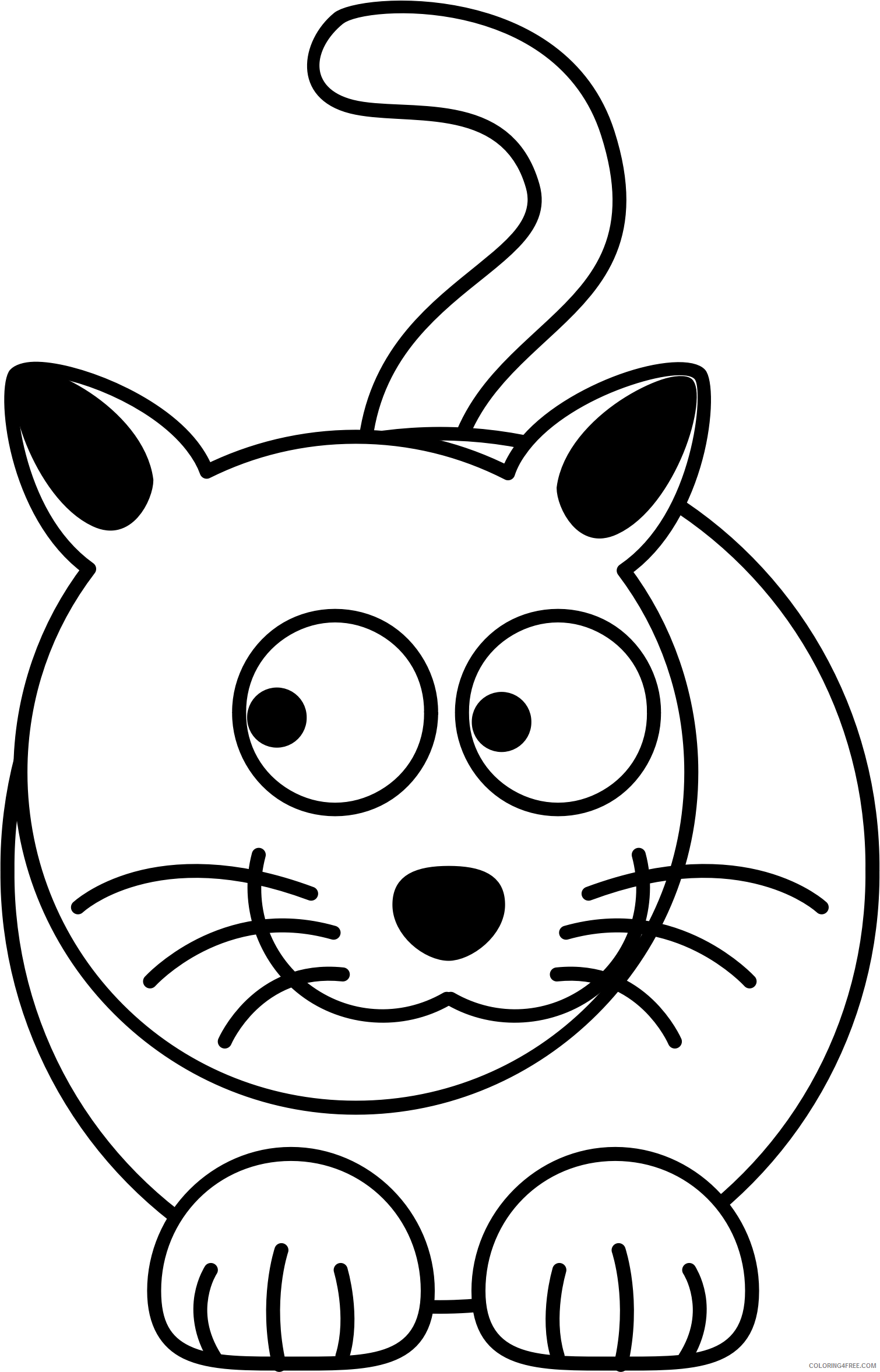 32 Cute Cat Face Coloring Page Printable 14