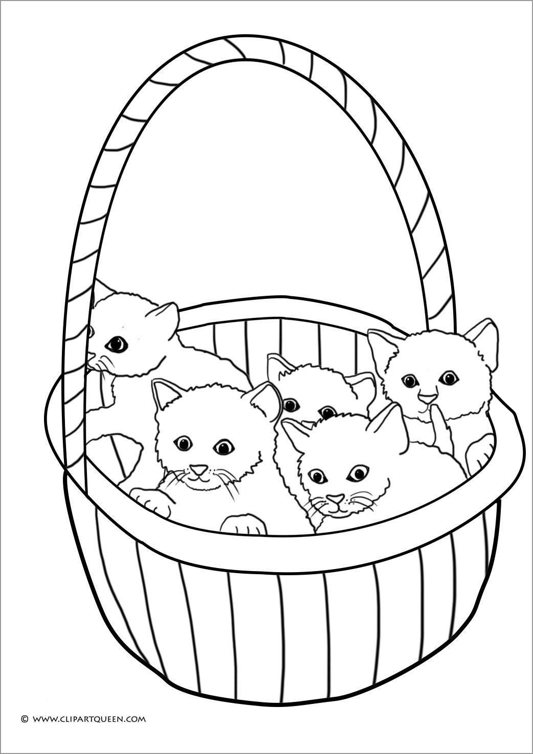 32 Cute Cat Face Coloring Page Printable 15