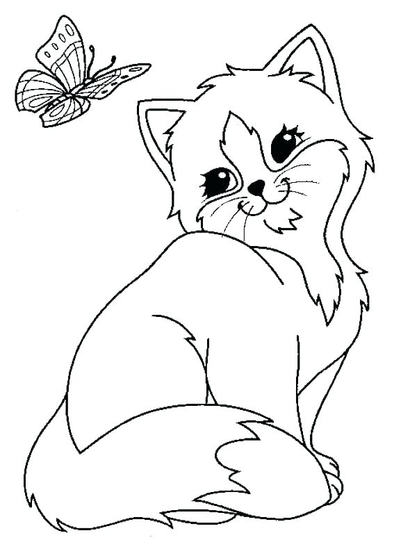 32 Cute Cat Face Coloring Page Printable 19