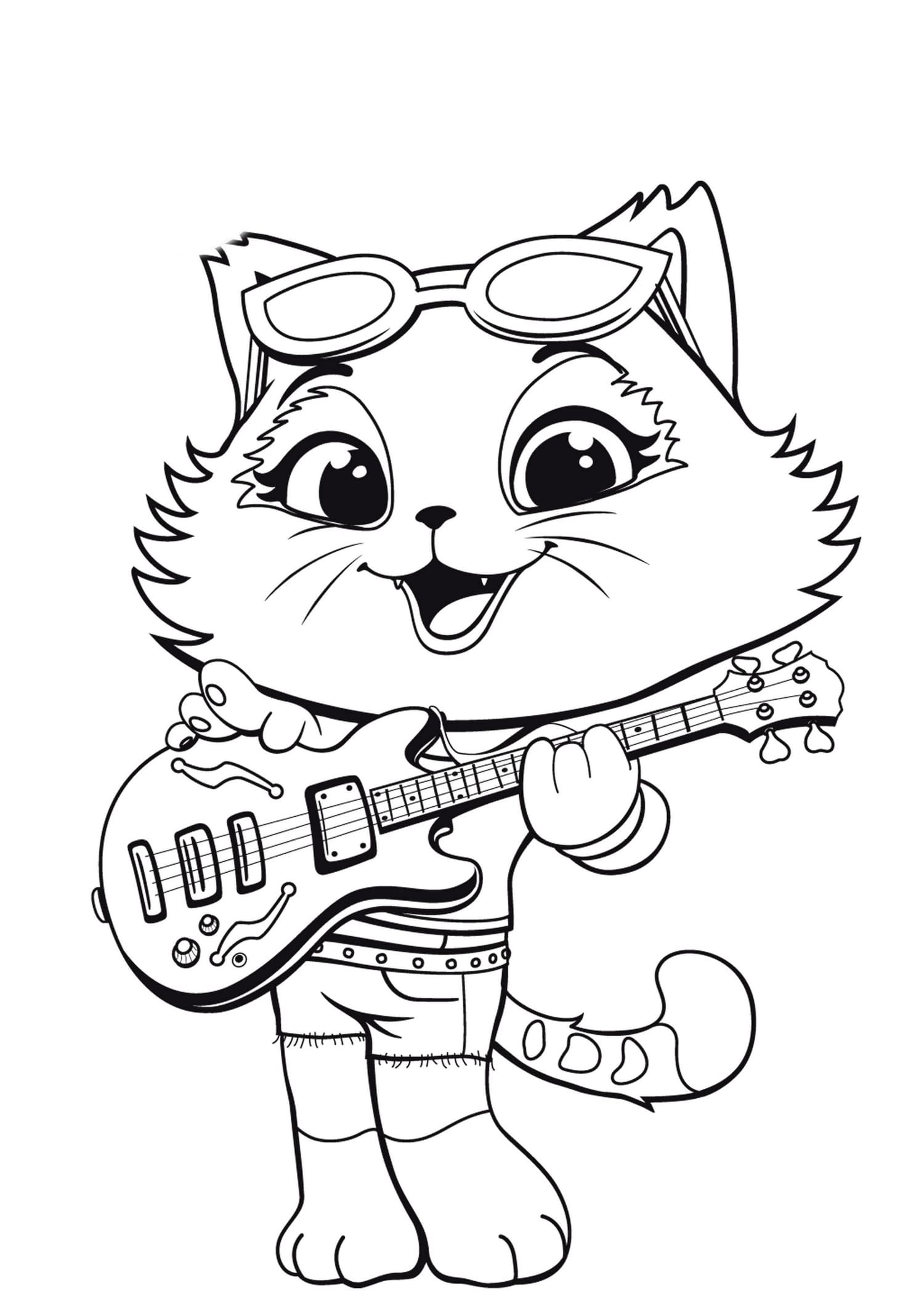 32 Cute Cat Face Coloring Page Printable 20