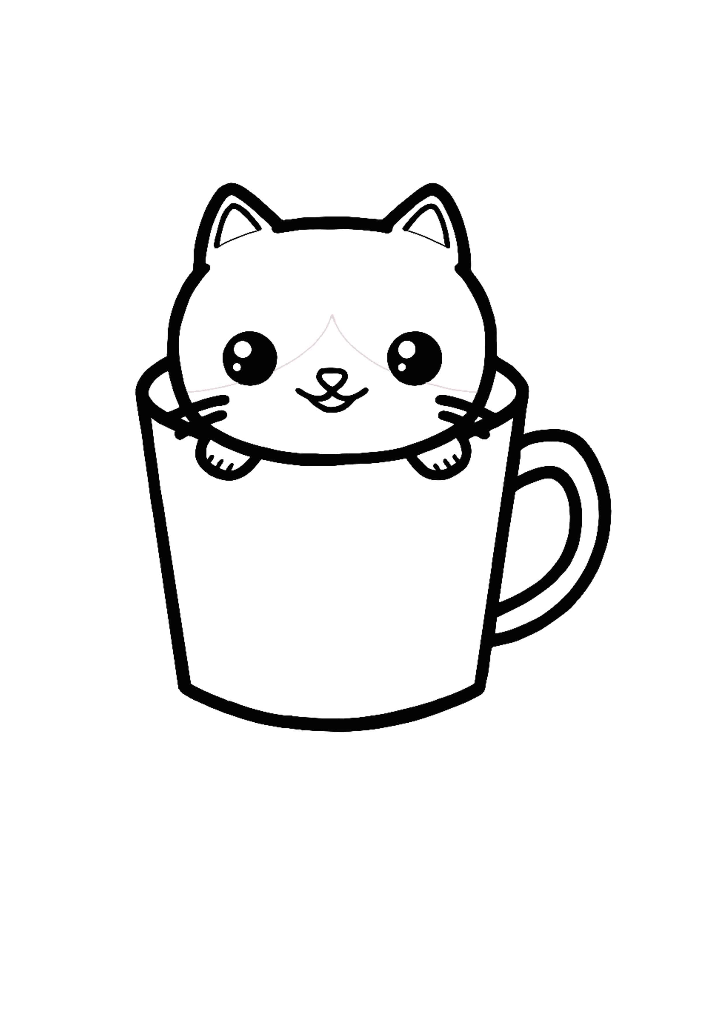 32 Cute Cat Face Coloring Page Printable 25