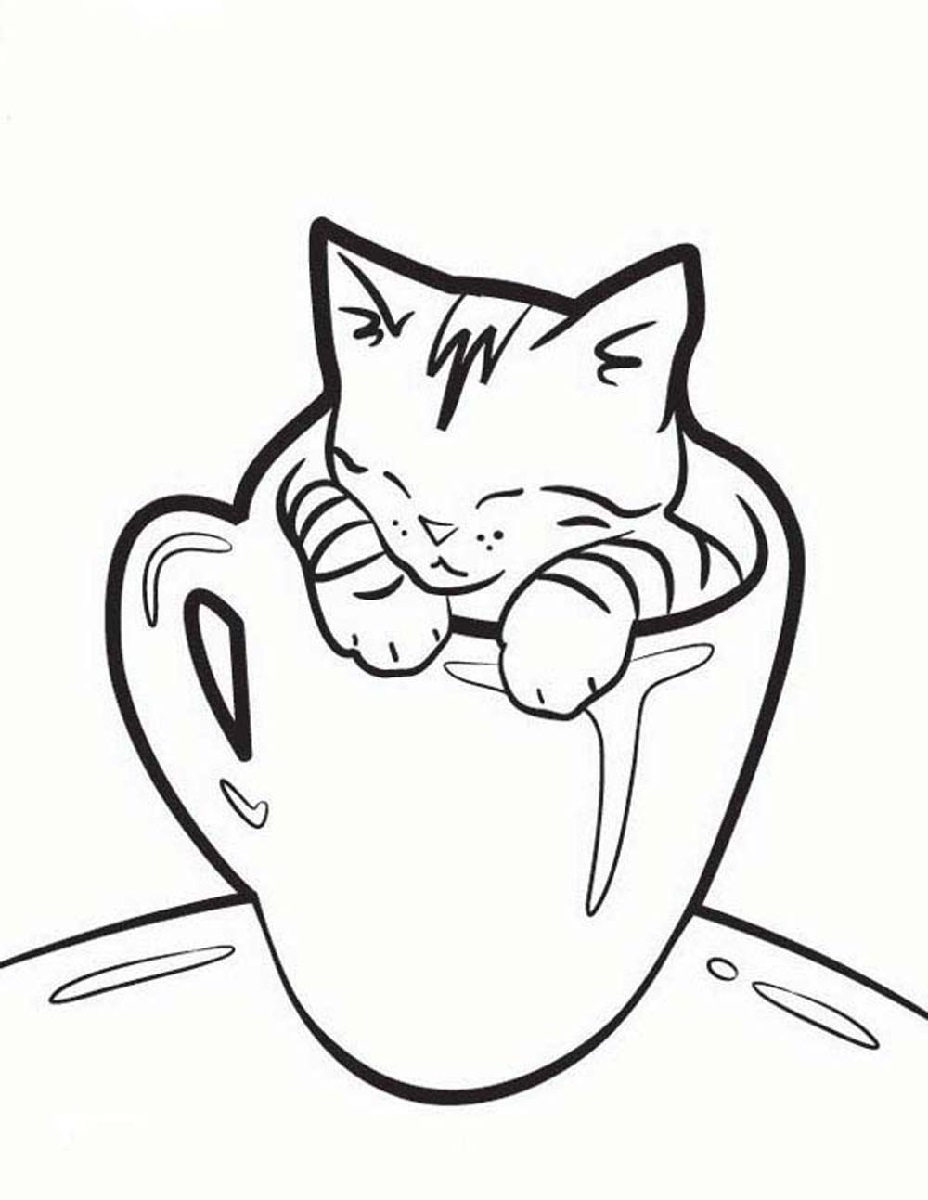 32 Cute Cat Face Coloring Page Printable 26