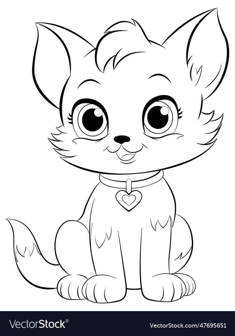 32 Cute Cat Face Coloring Page Printable 27