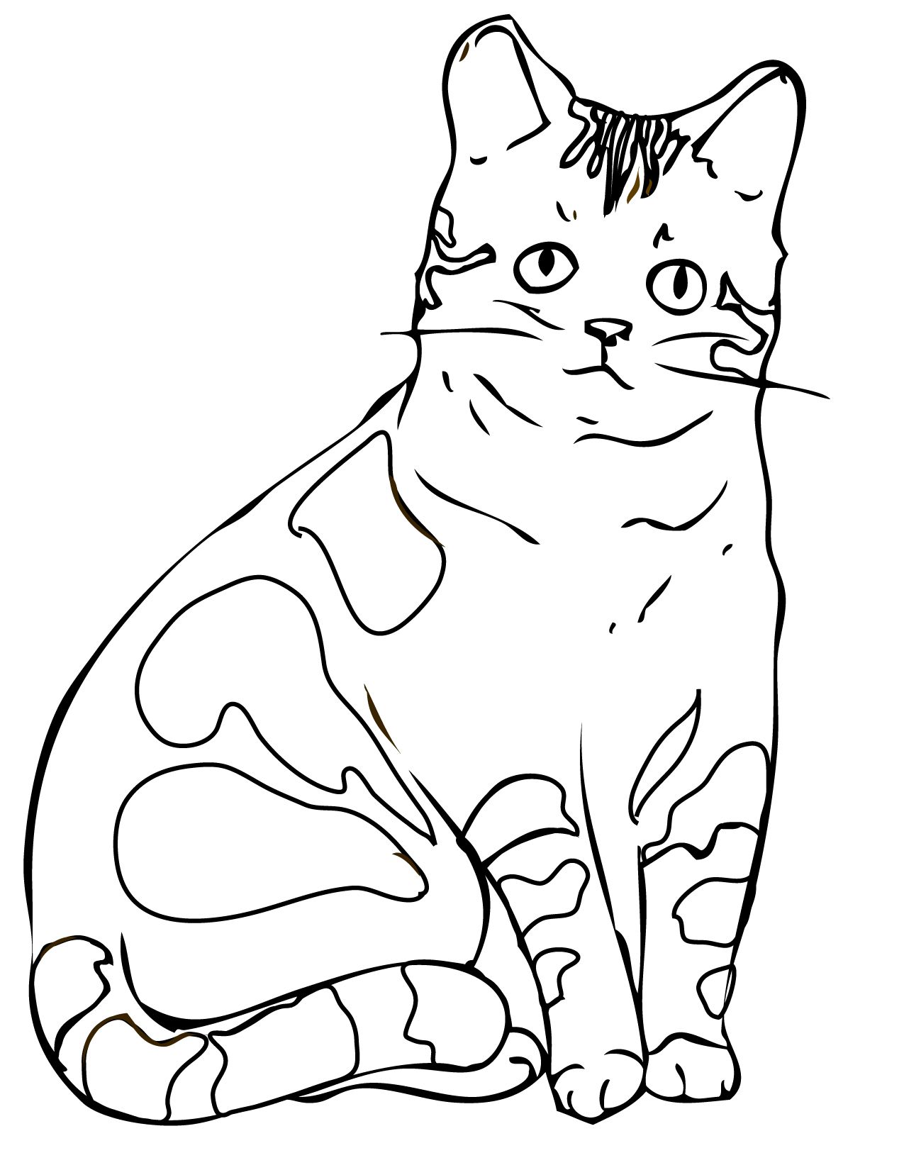 32 Cute Cat Face Coloring Page Printable 34