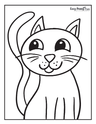 32 Cute Cat Face Coloring Page Printable 4