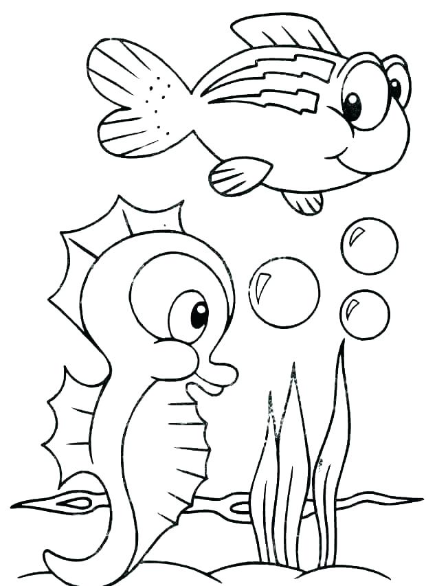 32 Cute Sea Creatures Coloring Pages Printable 5