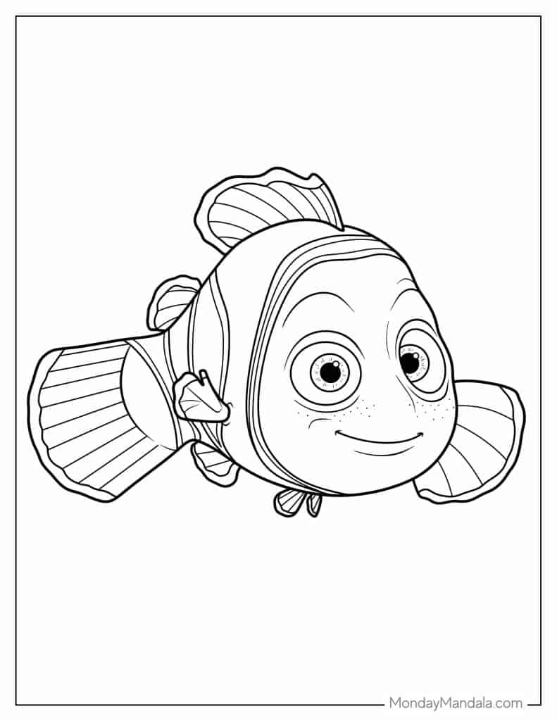 32 Exciting Finding Nemo Coloring Pages Printable 17