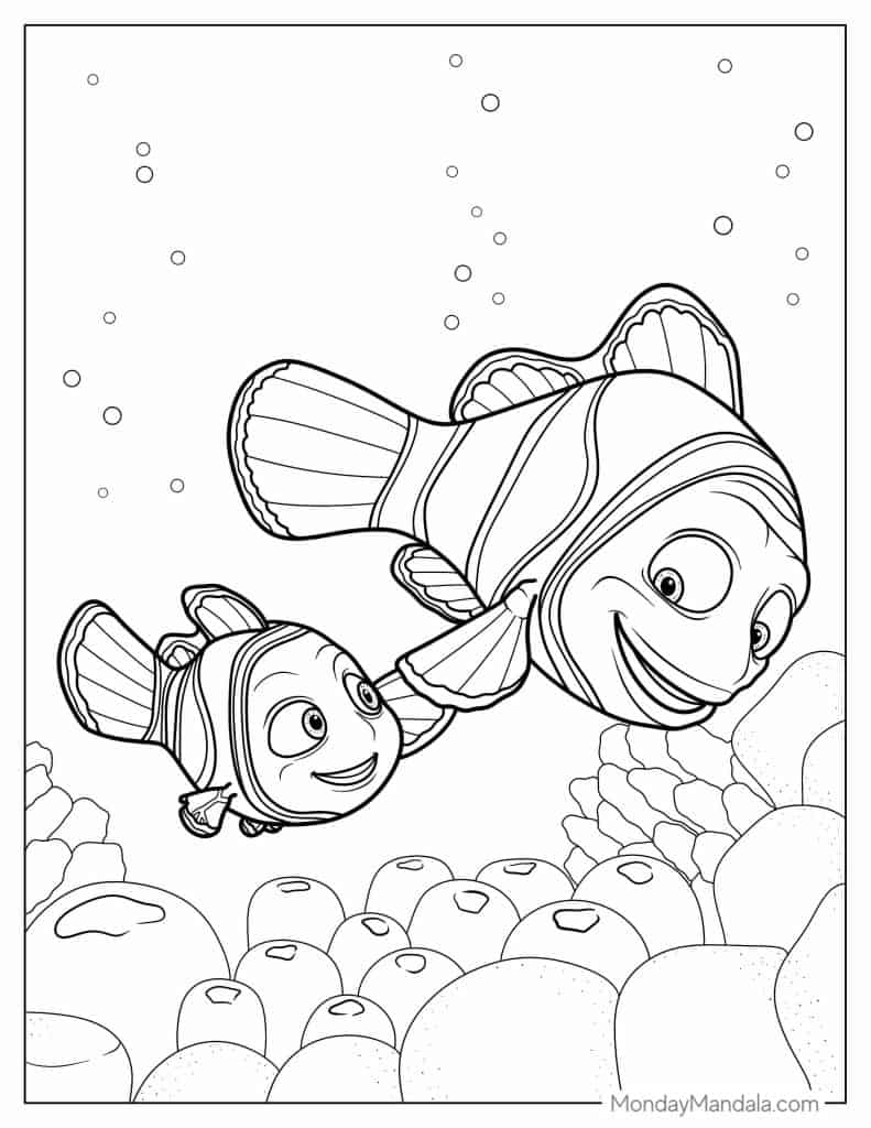 32 Exciting Finding Nemo Coloring Pages Printable 19