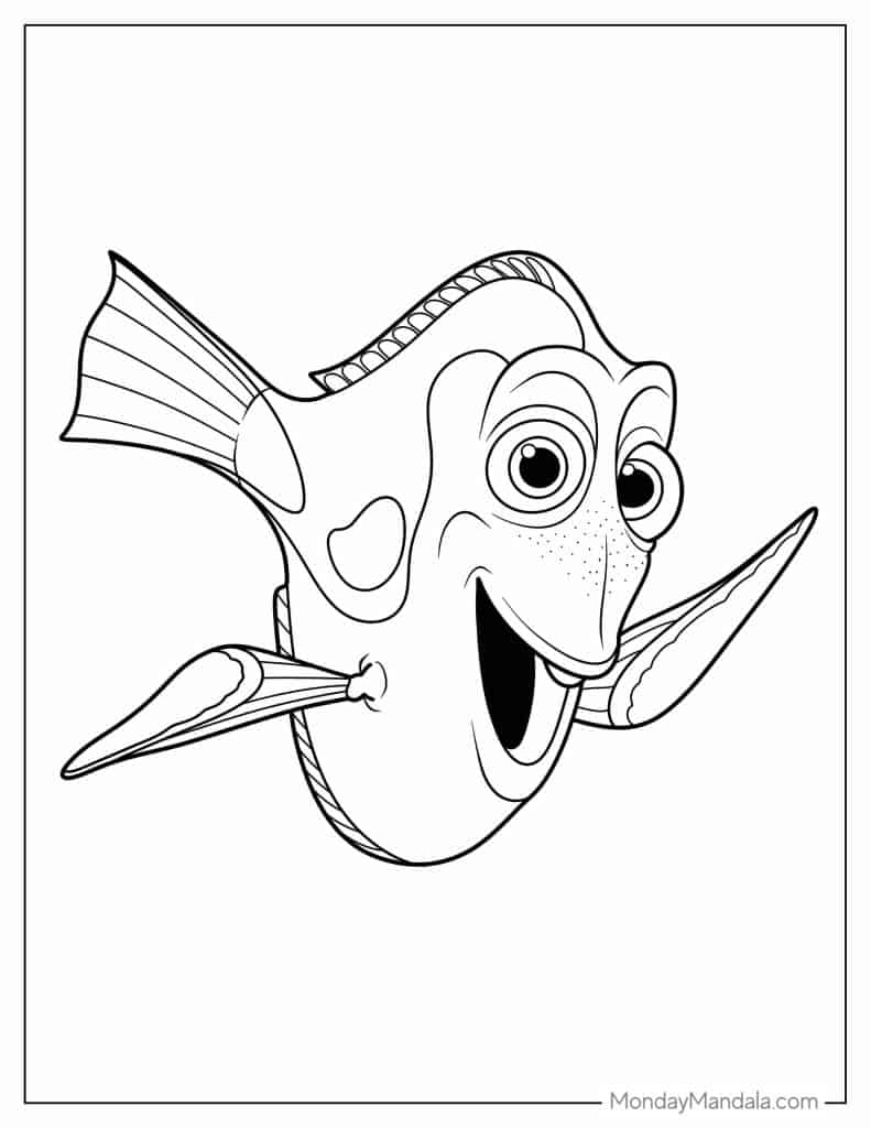 32 Exciting Finding Nemo Coloring Pages Printable 25