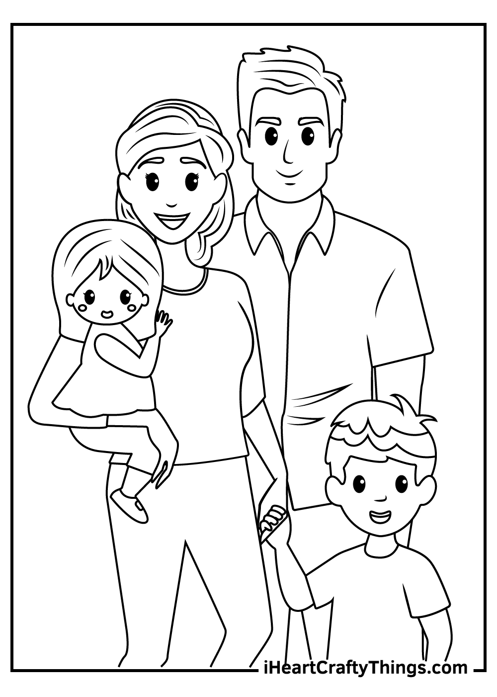 32 Family Coloring Pages Printable 1