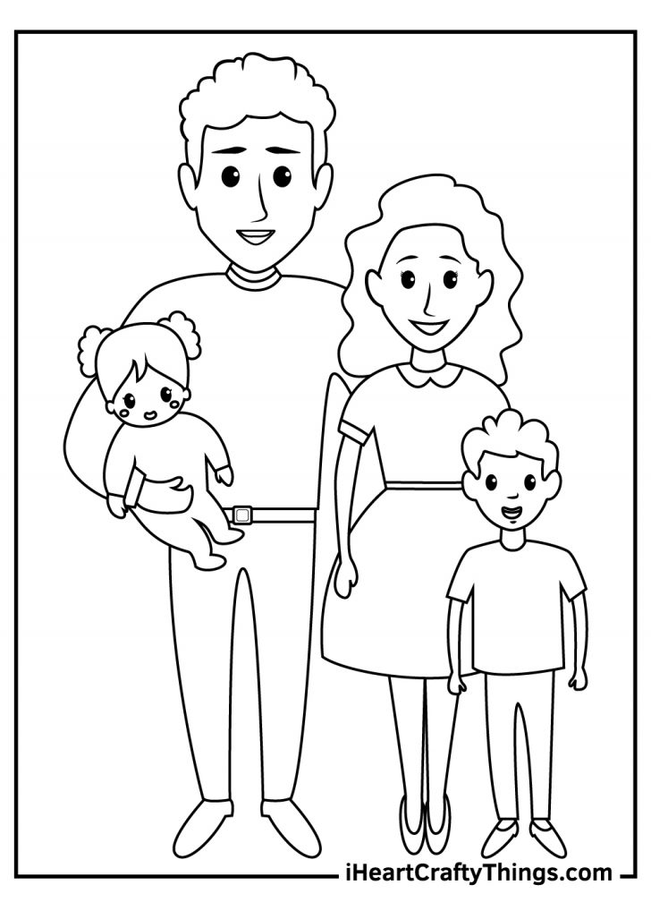 32 Family Coloring Pages Printable 2