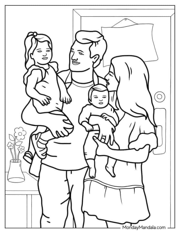 32 Family Coloring Pages Printable 26