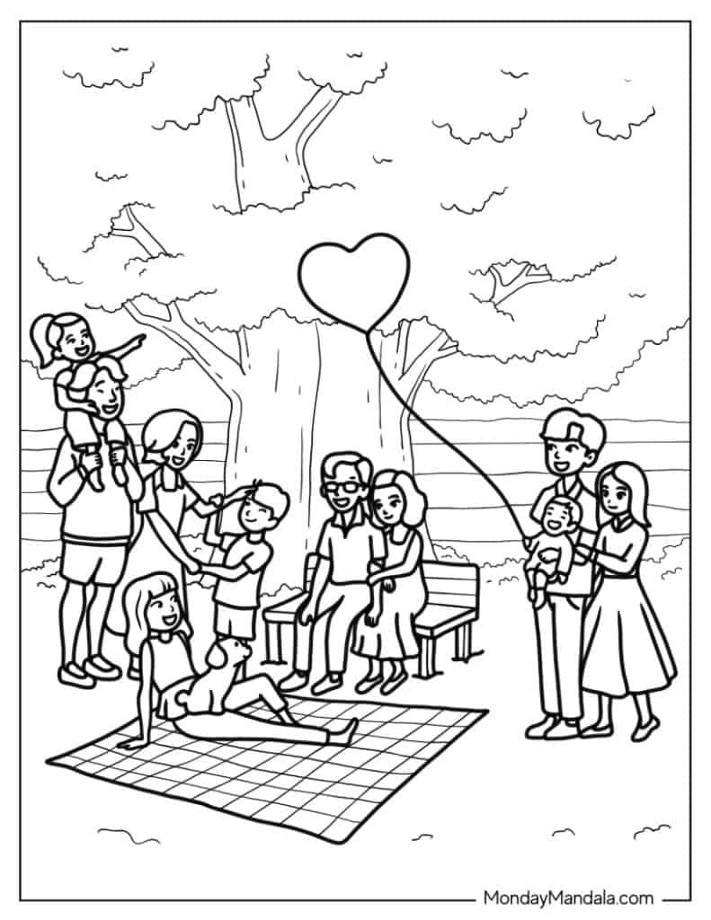 32 Family Coloring Pages Printable 34