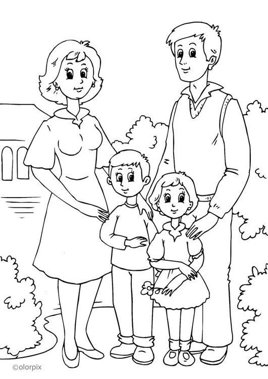 32 Family Coloring Pages Printable 35