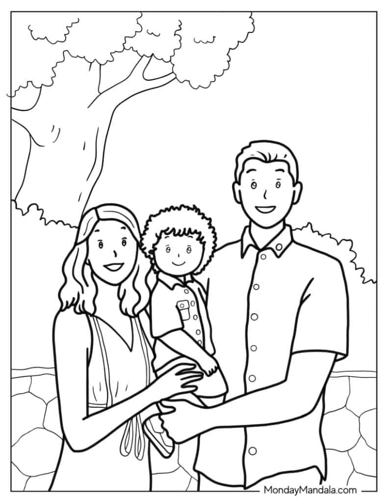 32 Family Coloring Pages Printable 4