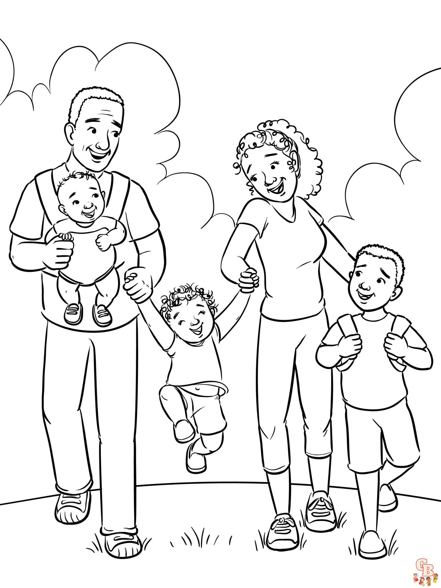 32 Family Coloring Pages Printable 9