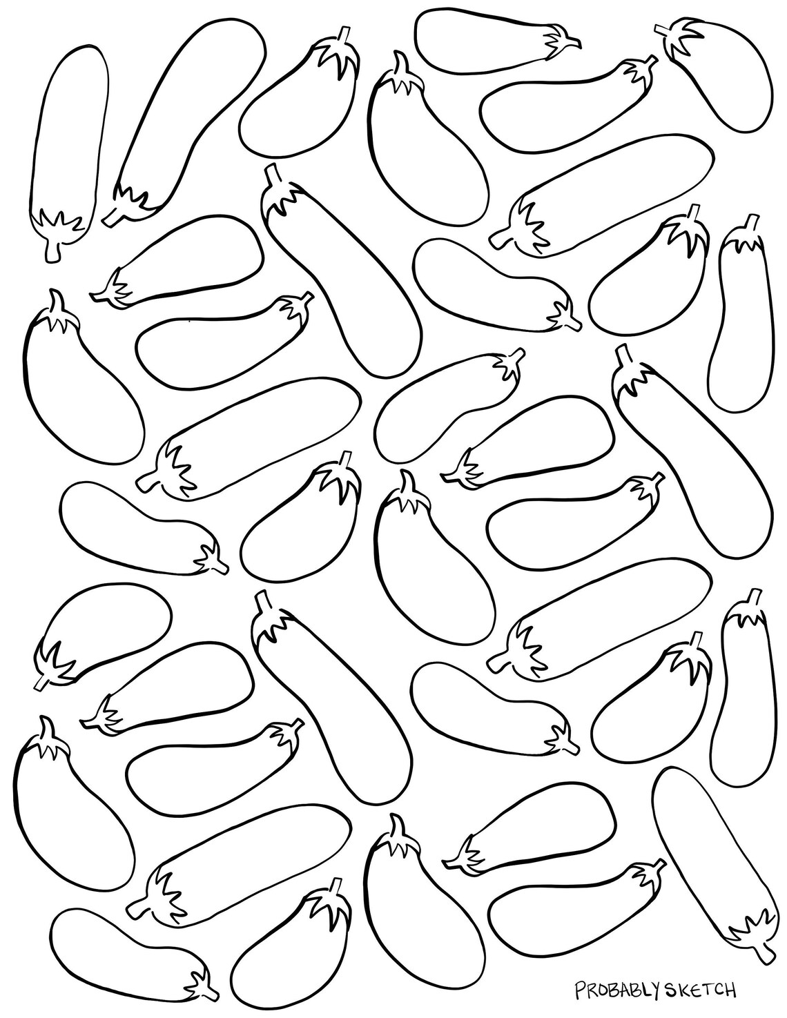 32 Fresh Eggplant Coloring Pages Printable 21