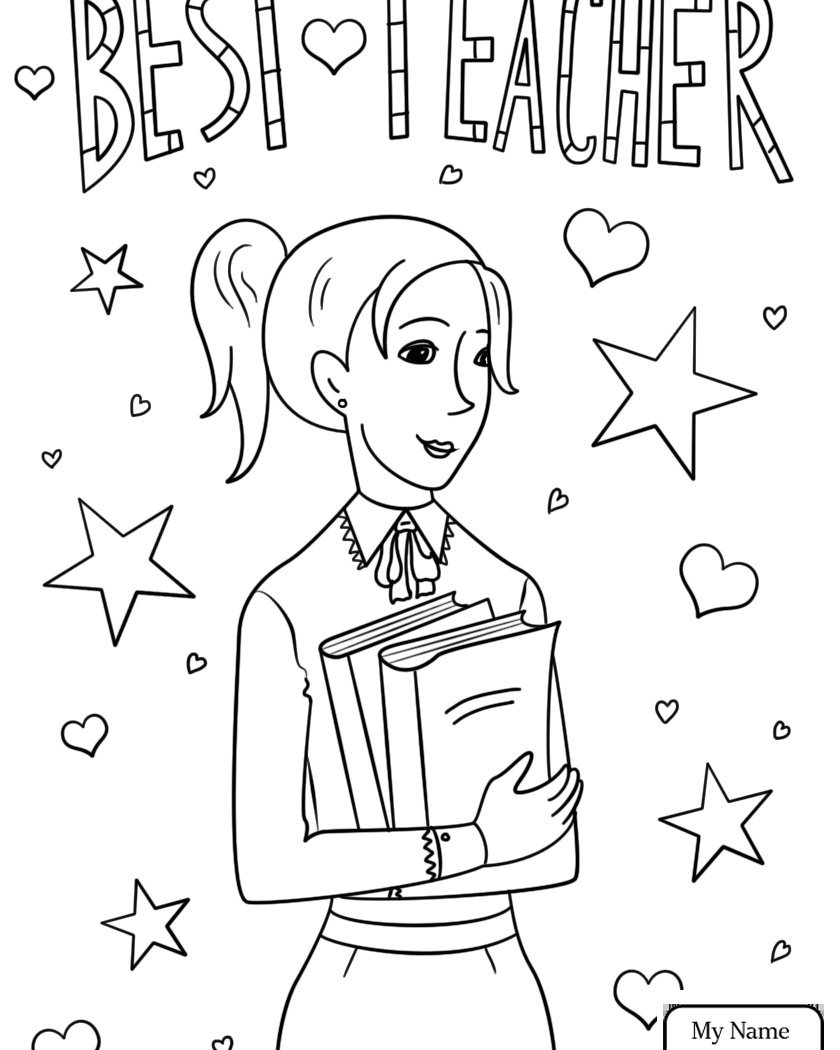 32 Inspiring Teacher Coloring Pages Printable 31