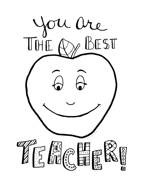 32 Inspiring Teacher Coloring Pages Printable 4