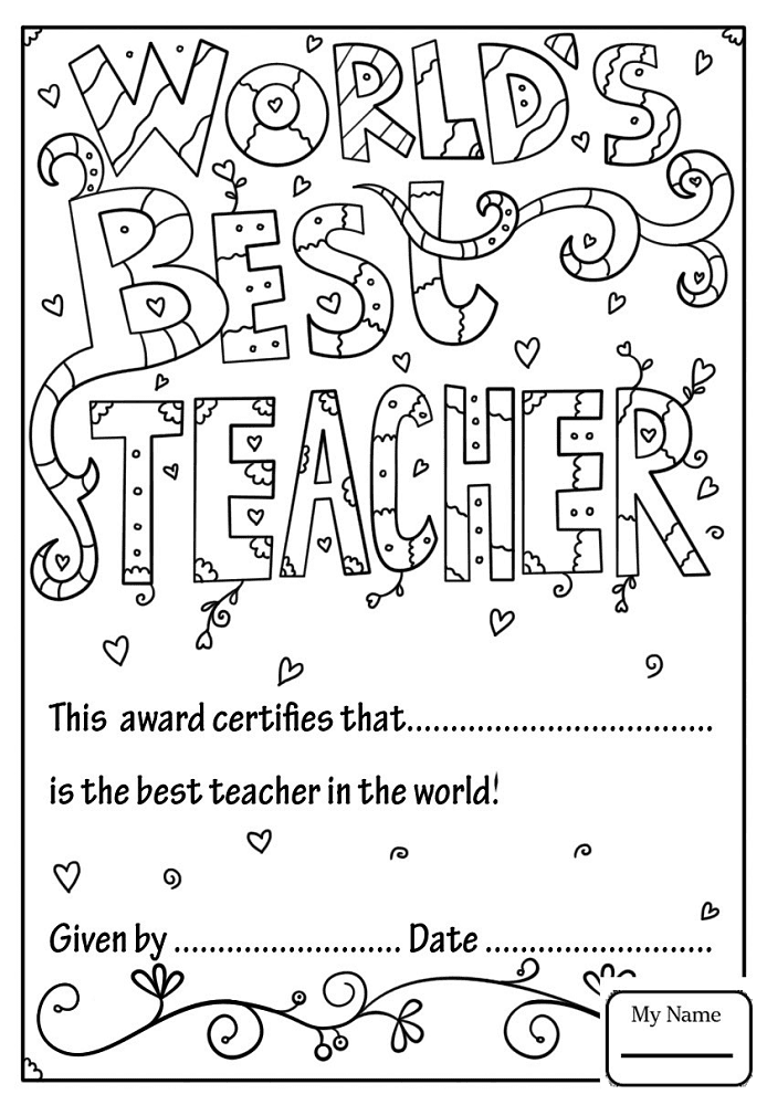 32 Inspiring Teacher Coloring Pages Printable 8