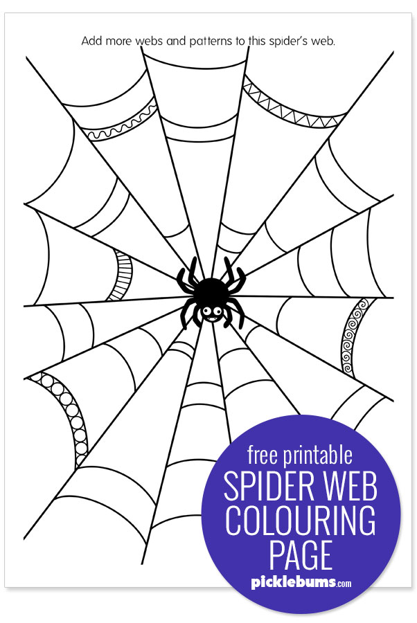 32 Spider Web Coloring Pages Printable 1