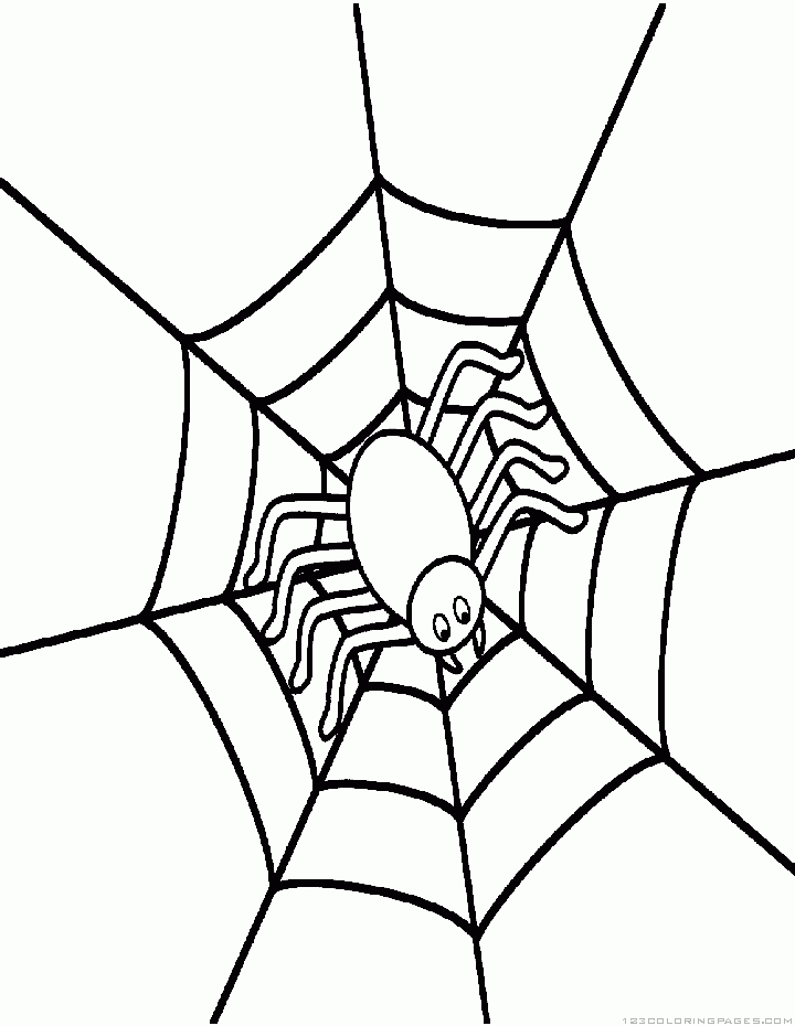 32 Spider Web Coloring Pages Printable 16