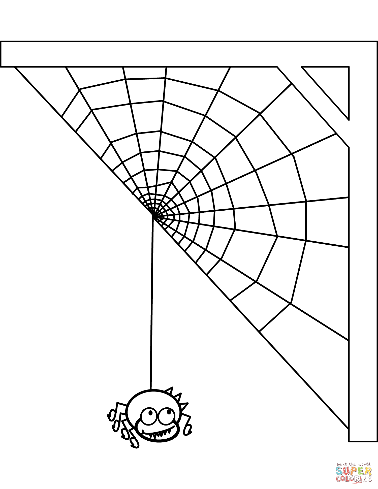 32 Spider Web Coloring Pages Printable 18