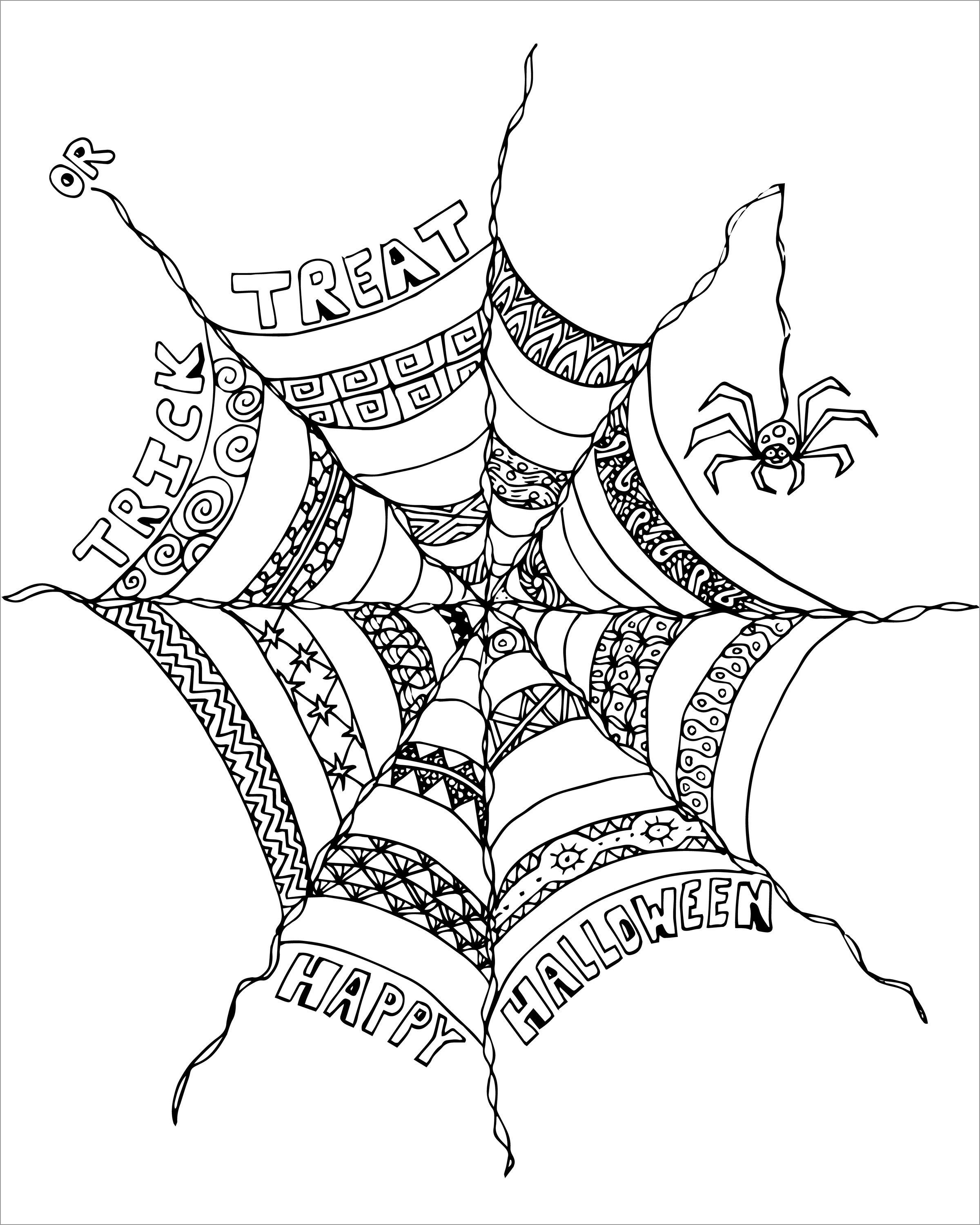 32 Spider Web Coloring Pages Printable 31