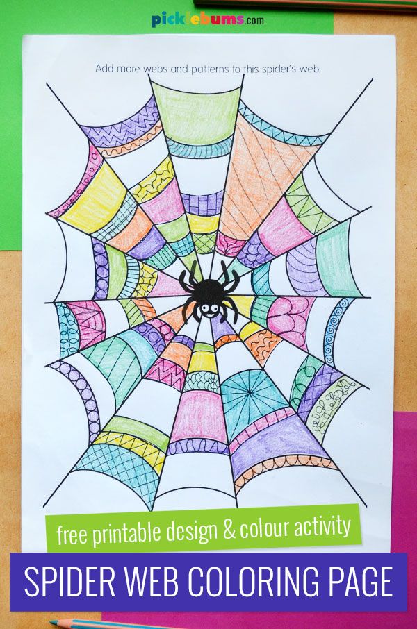 32 Spider Web Coloring Pages Printable 6