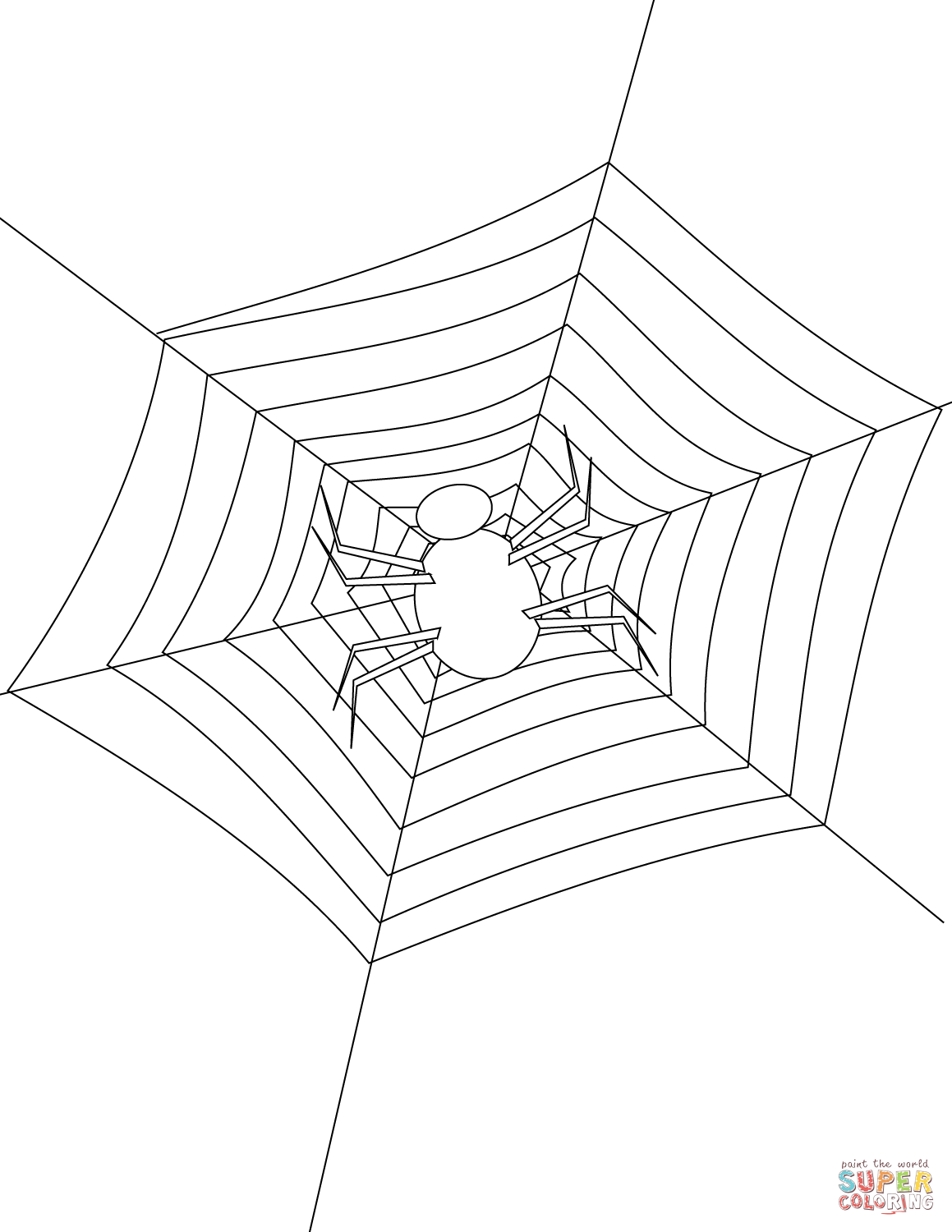 32 Spider Web Coloring Pages Printable 9