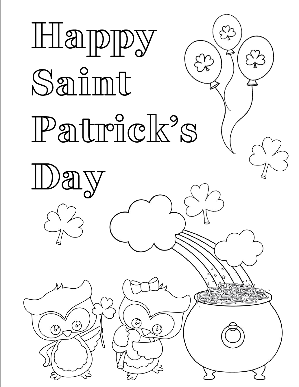 33 Crayola St Patrick's Day Coloring Pages Printable 10