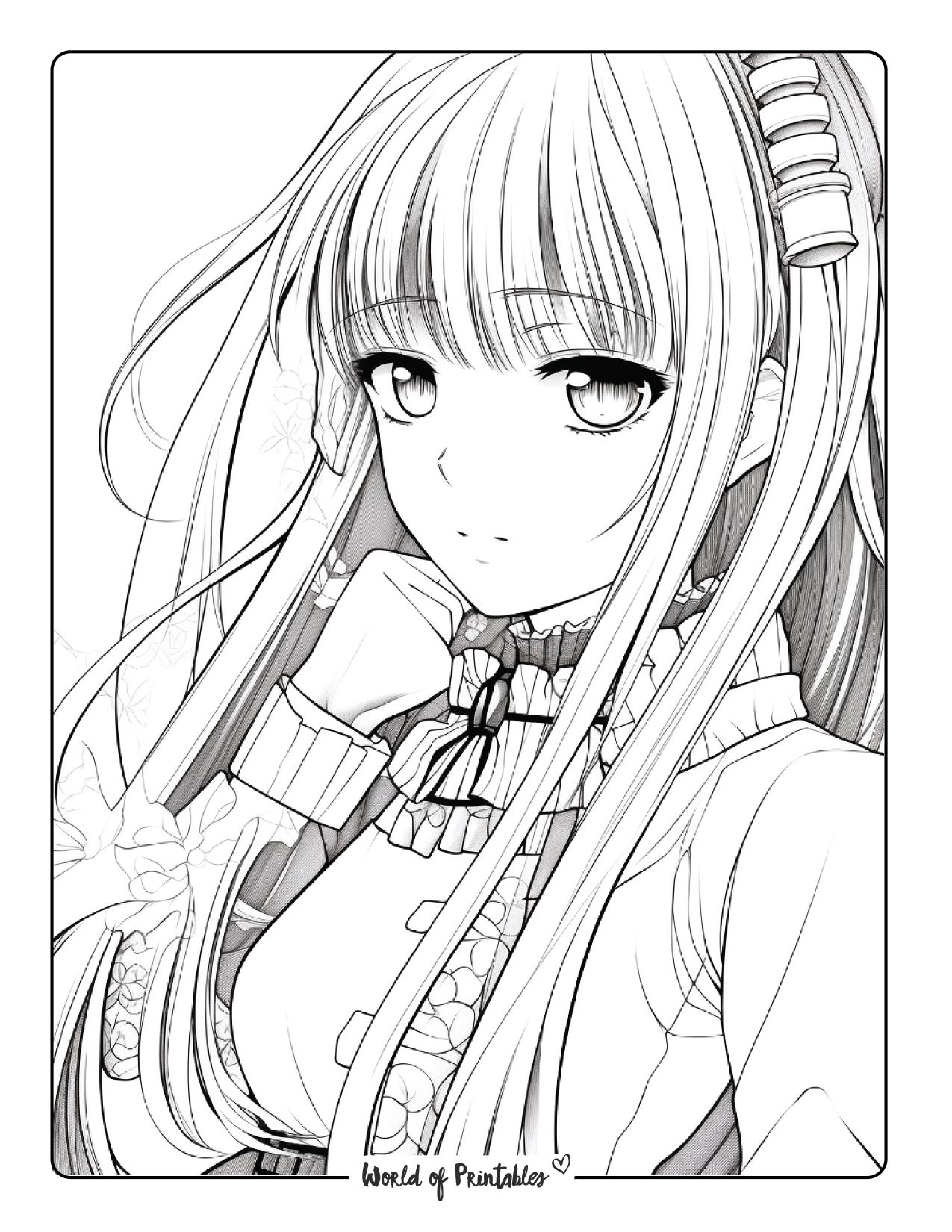 33 Exciting Anime Manga Coloring Pages Printable 13