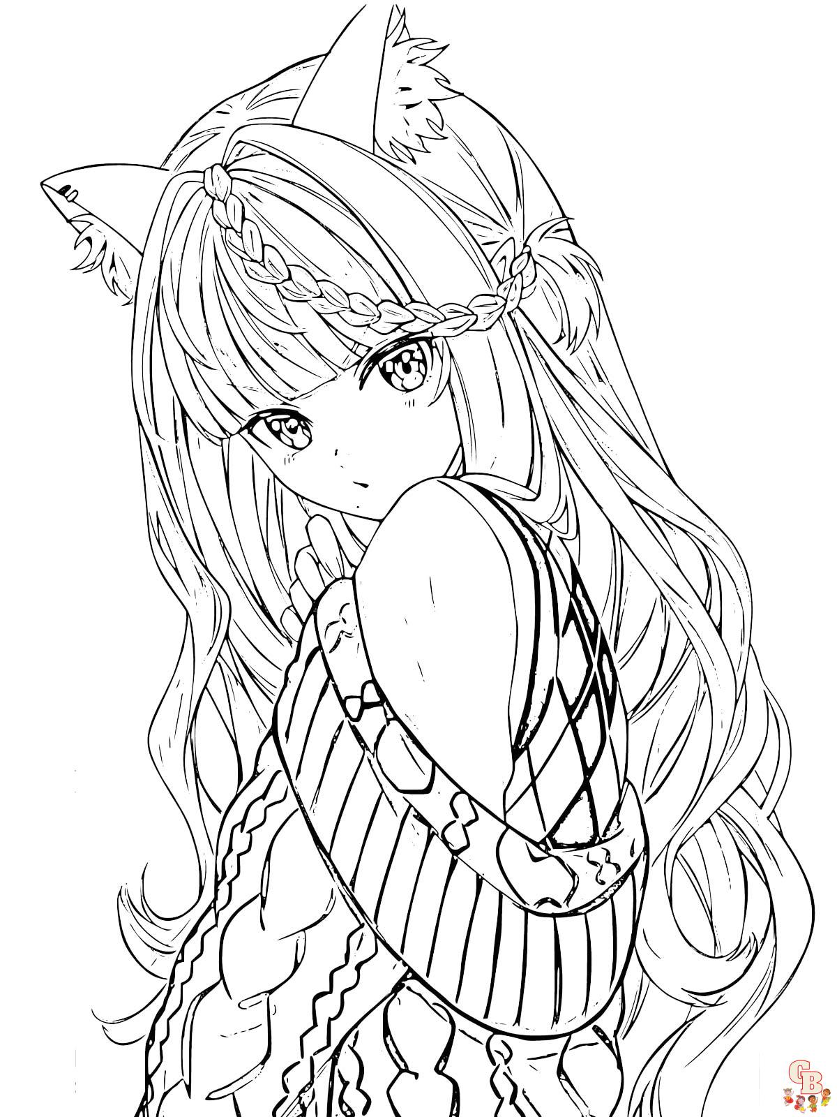 33 Exciting Anime Manga Coloring Pages Printable 14