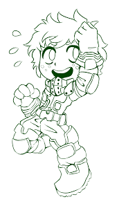 33 Full-Body Deku Coloring Pages Printable 10