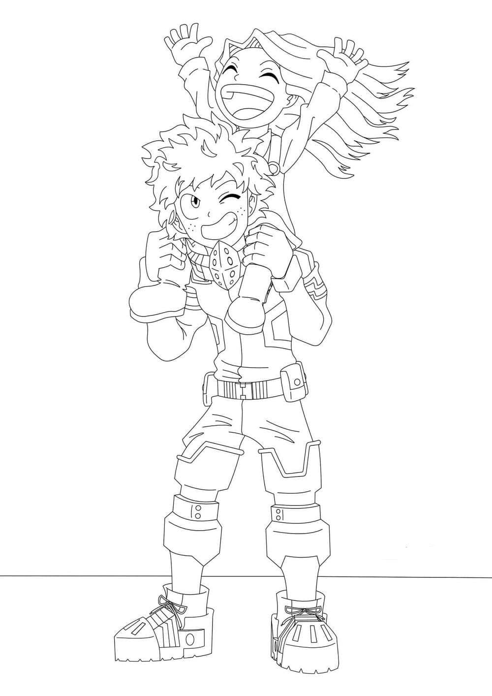 33 Full-Body Deku Coloring Pages Printable 11