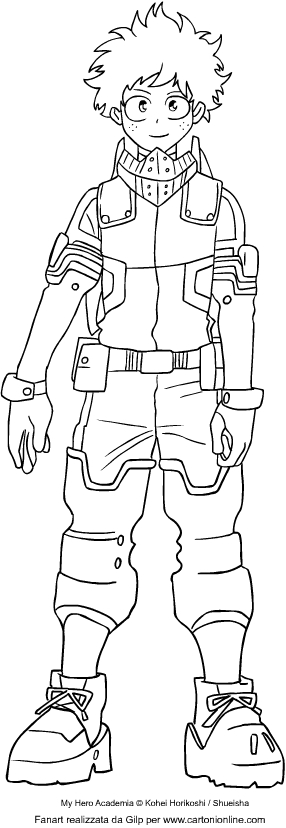 33 Full-Body Deku Coloring Pages Printable 12