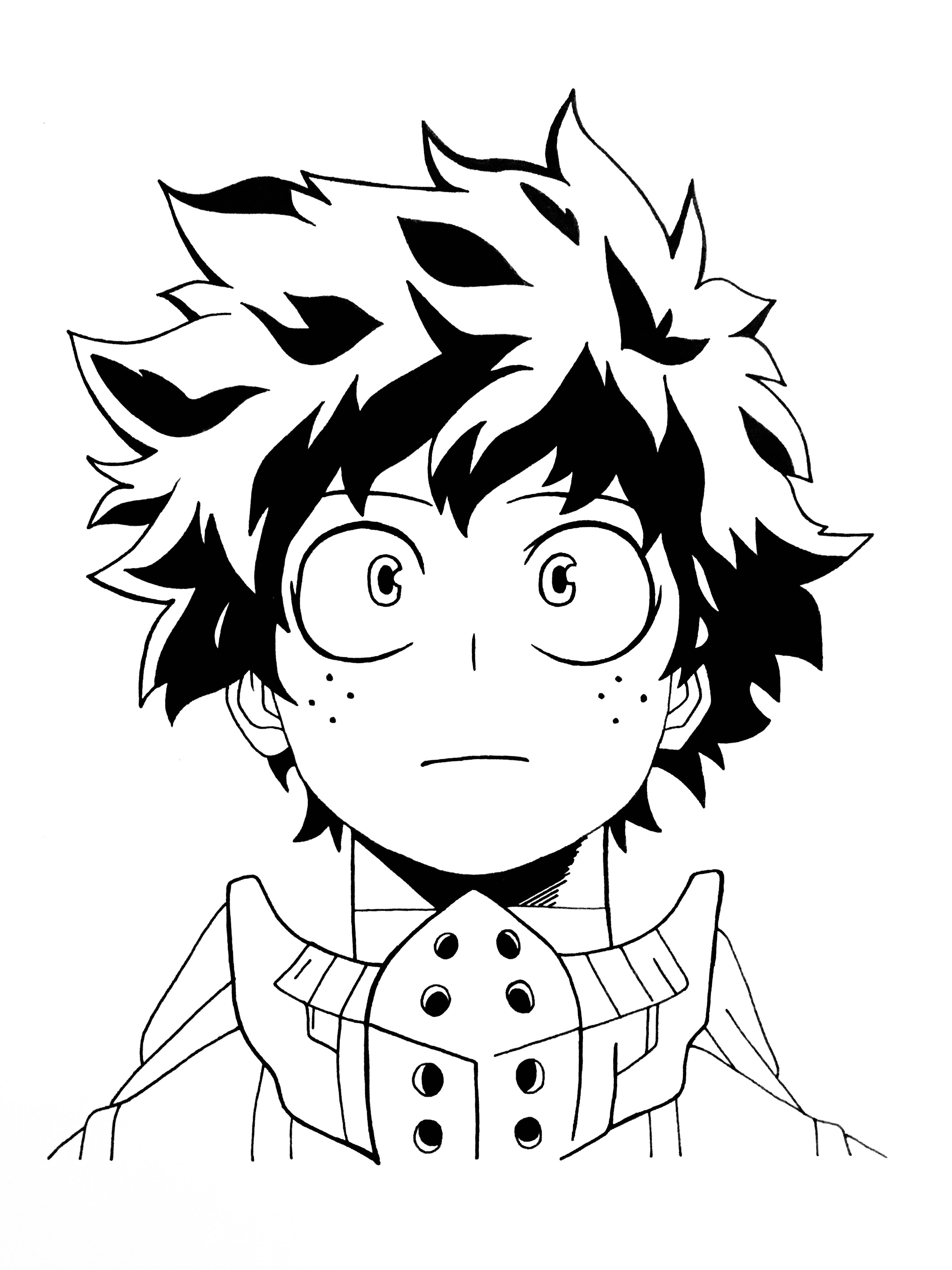 33 Full-Body Deku Coloring Pages Printable 25