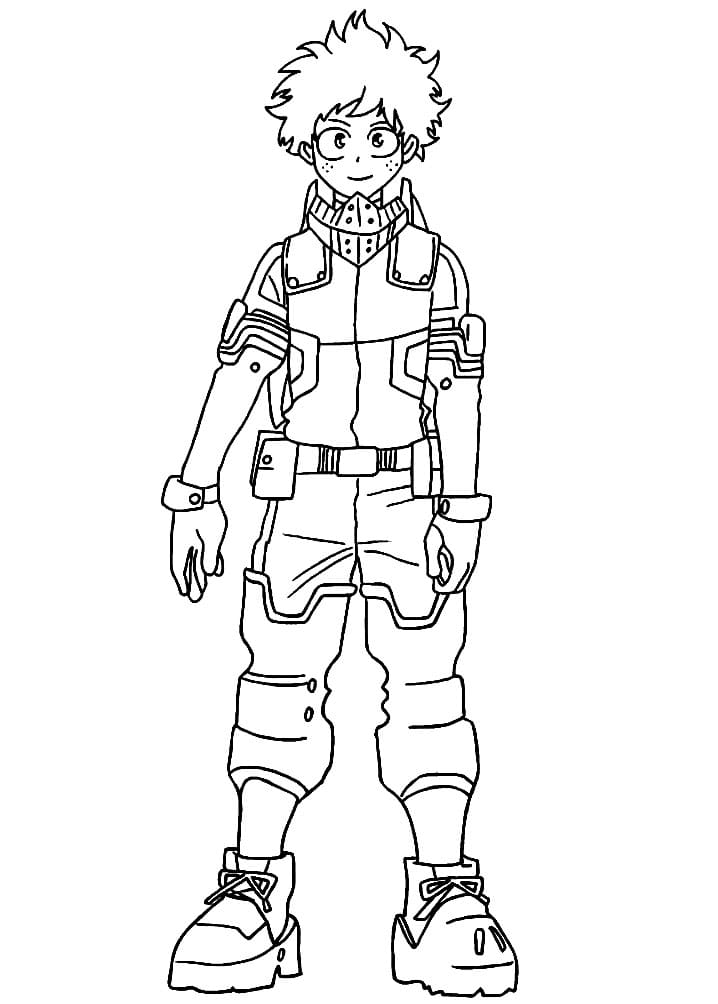 33 Full-Body Deku Coloring Pages Printable 26