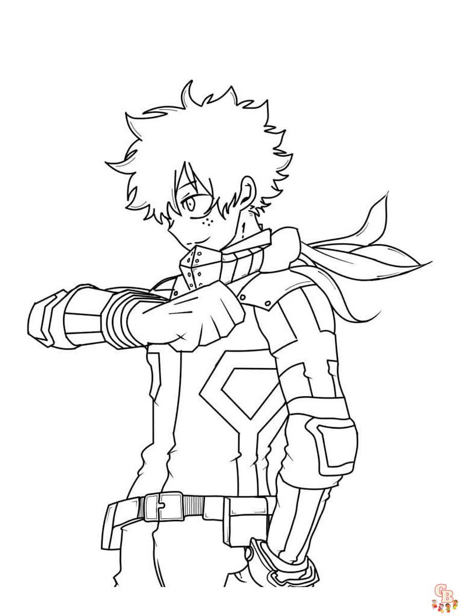 33 Full-Body Deku Coloring Pages Printable 27