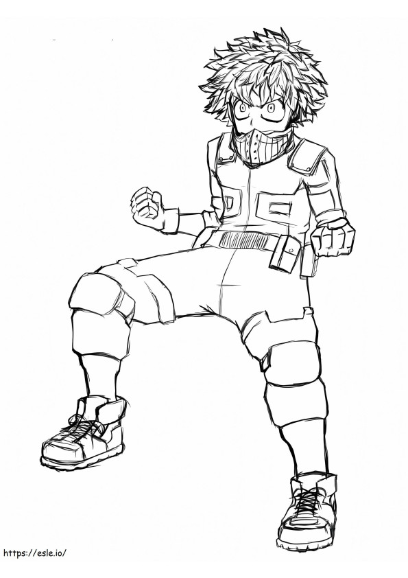 33 Full-Body Deku Coloring Pages Printable 29